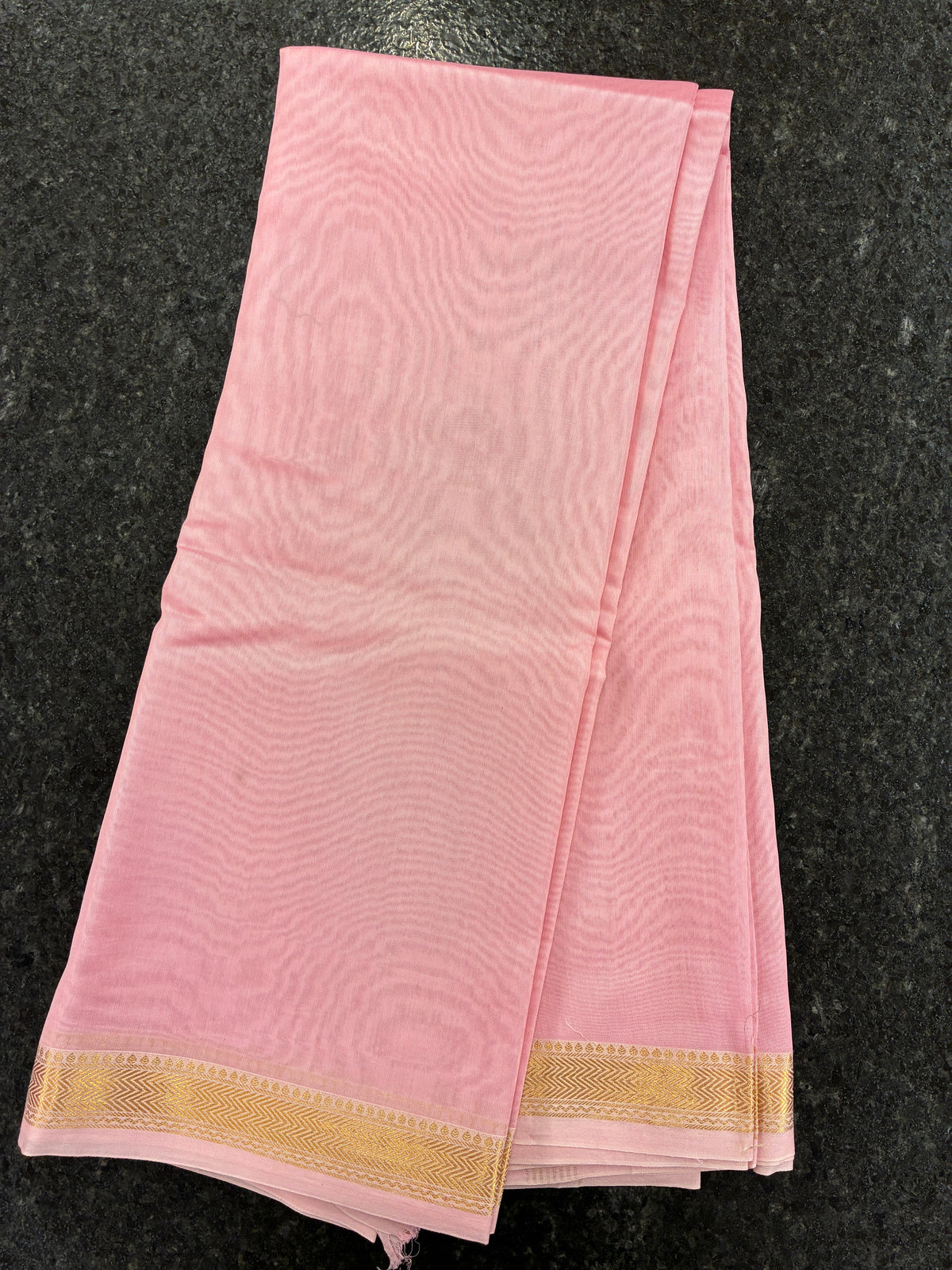 Pure Chanderi Cotton Silk handloom Saree handloom - Baby Pink