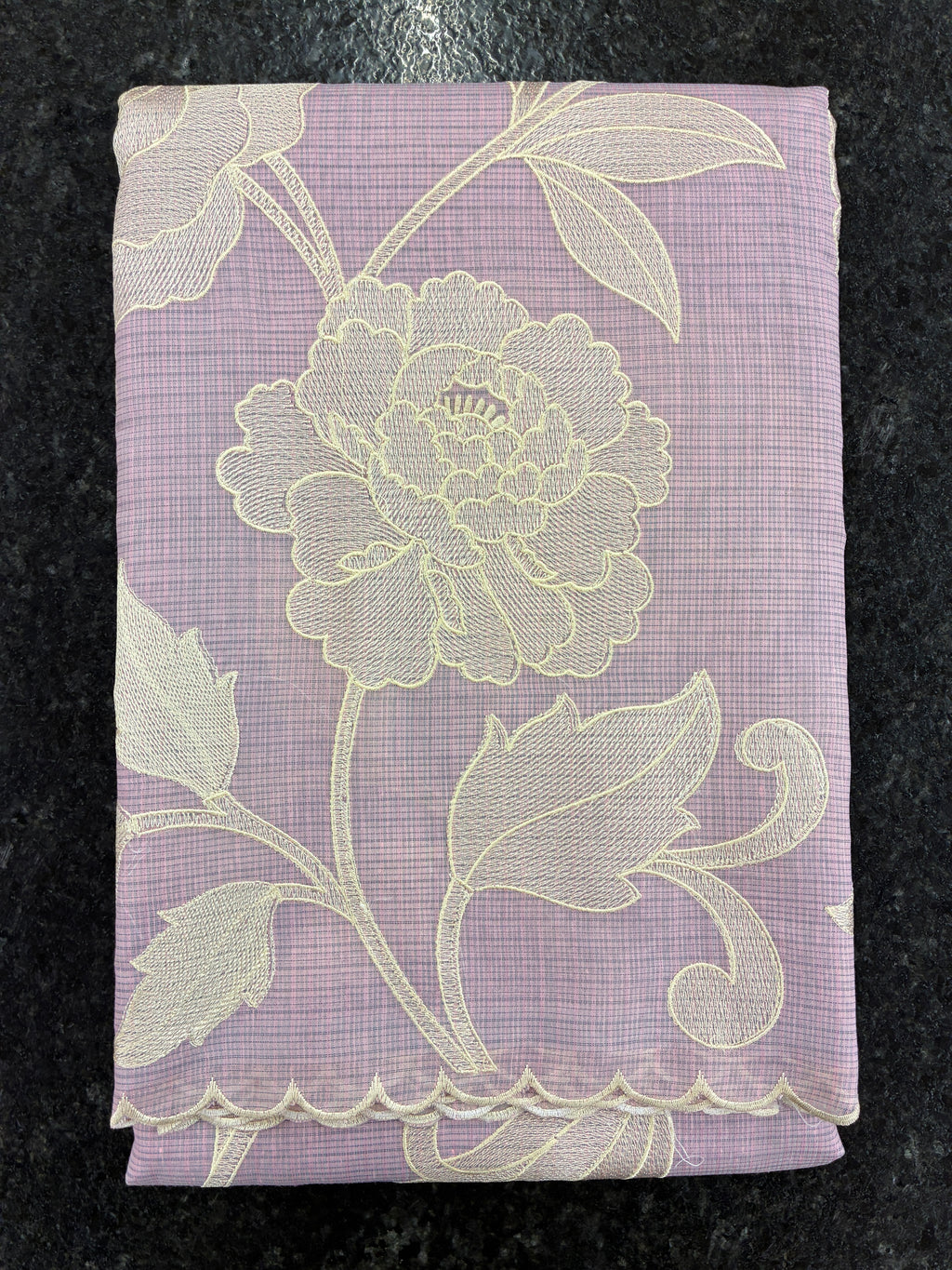 Soft Kota embroidery saree - Lavender