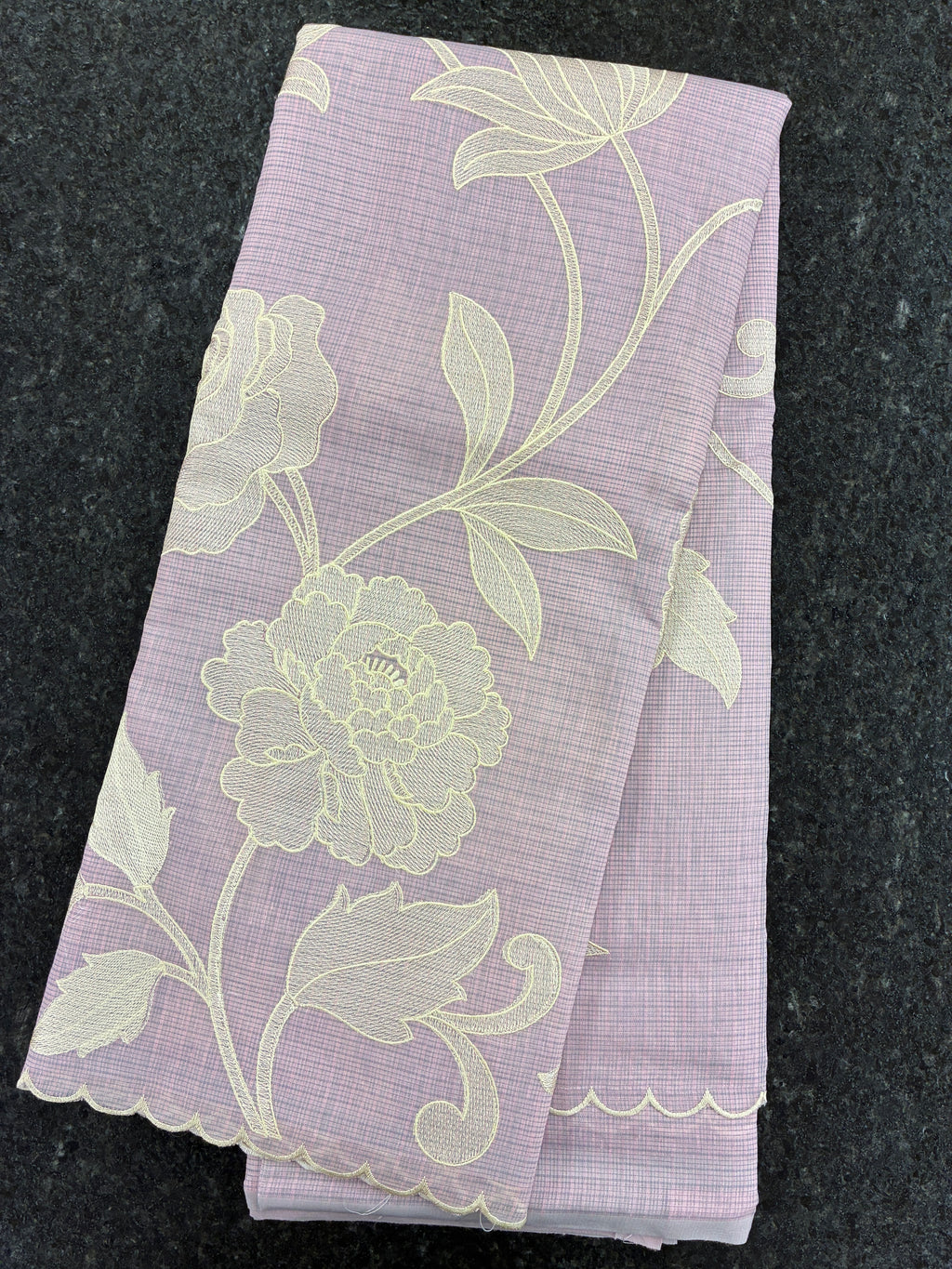 Soft Kota embroidery saree - Lavender