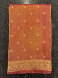 Tissue Silk woven traditional Banarasi saree - Rust Brown