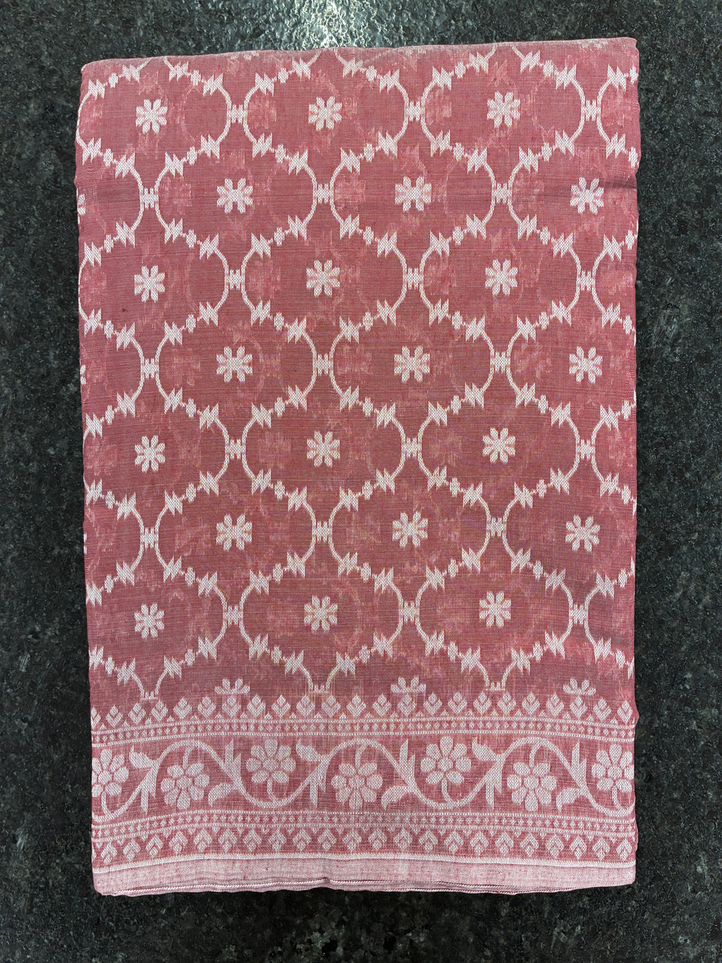 Jamdhani Cotton Saree with Silk thread work (Resham) - Light Grape