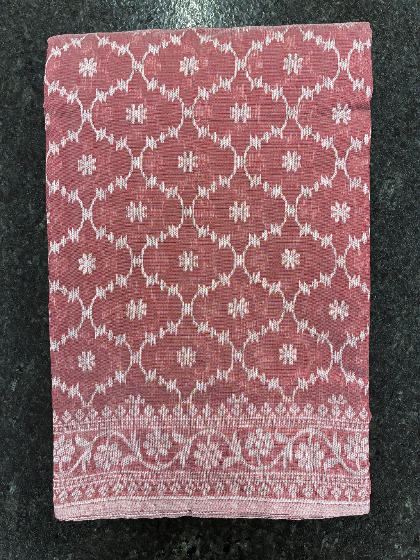 Jamdhani Cotton Saree with Silk thread work (Resham) - Light Grape