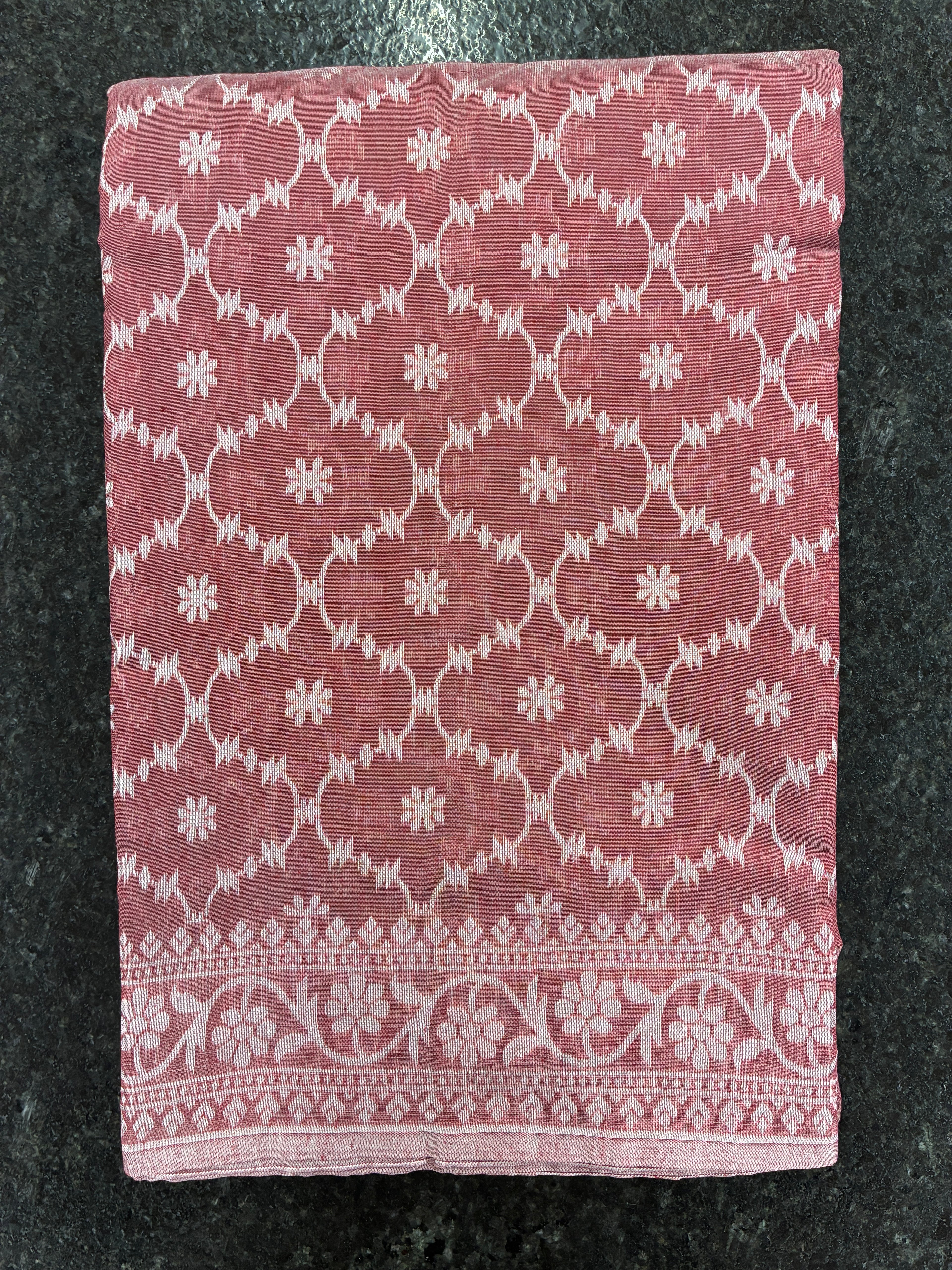 Jamdhani Cotton Saree with Silk thread work (Resham) - Light Grape
