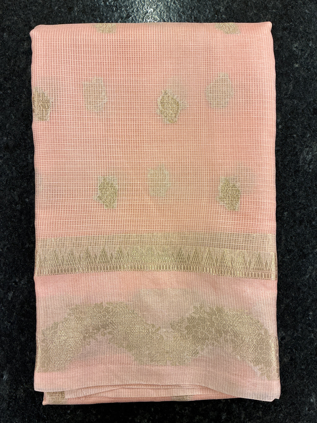 Kota Peach saree with Satin border