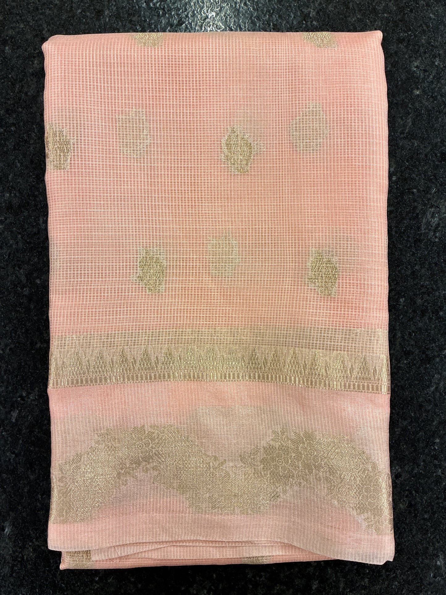 Kota Peach saree with Satin border