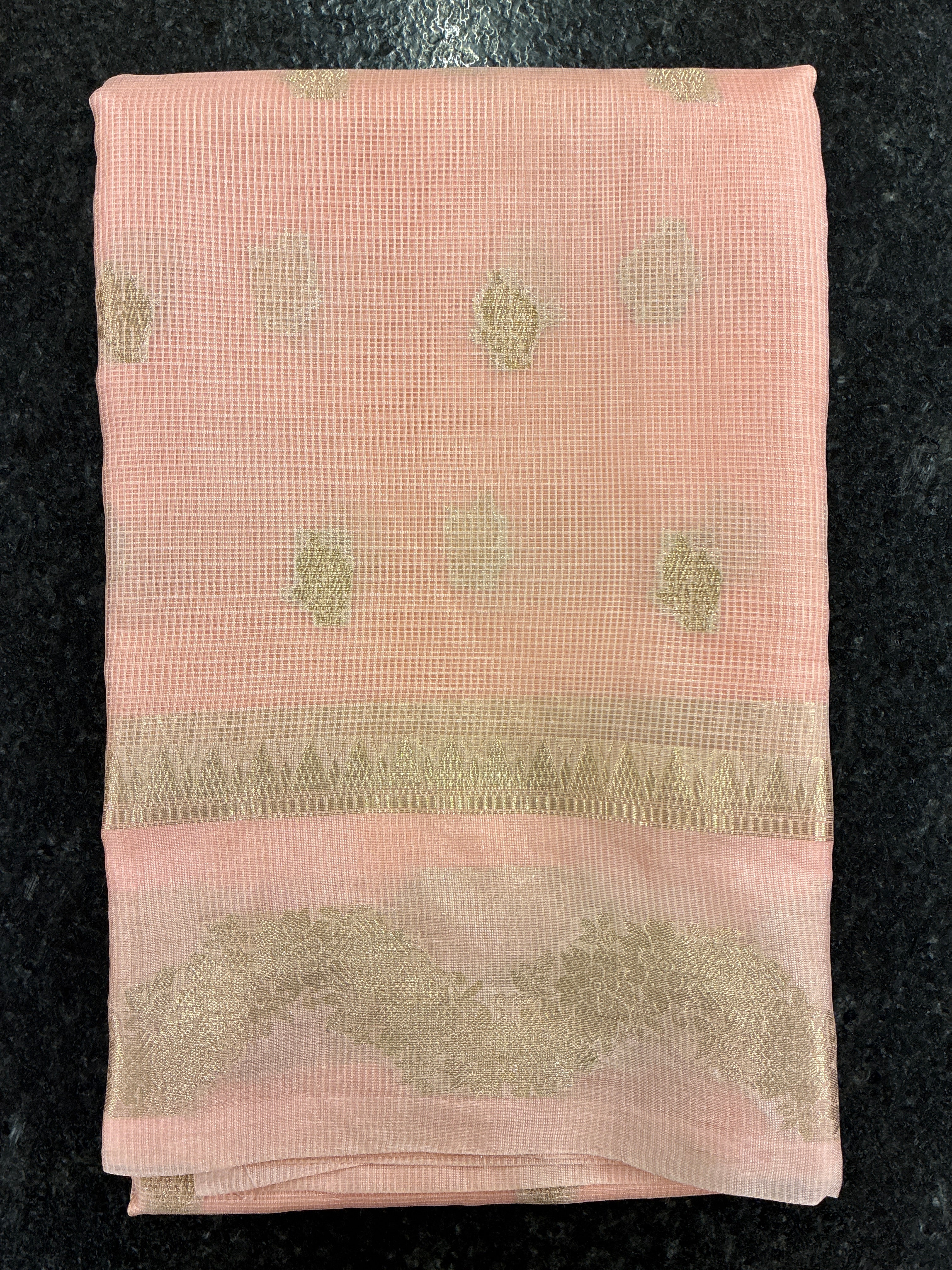 Kota Peach saree with Satin border