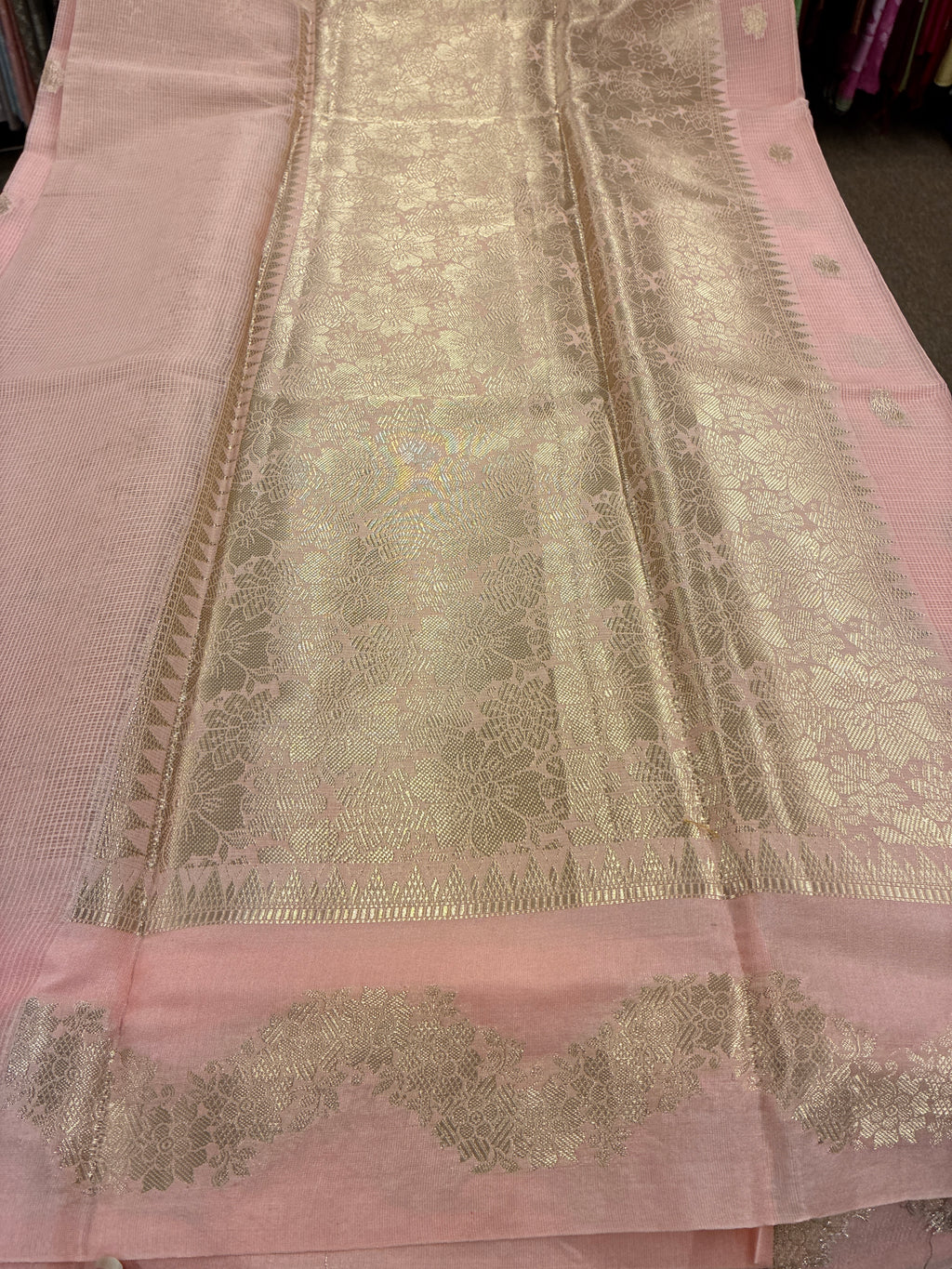 Kota Peach saree with Satin border