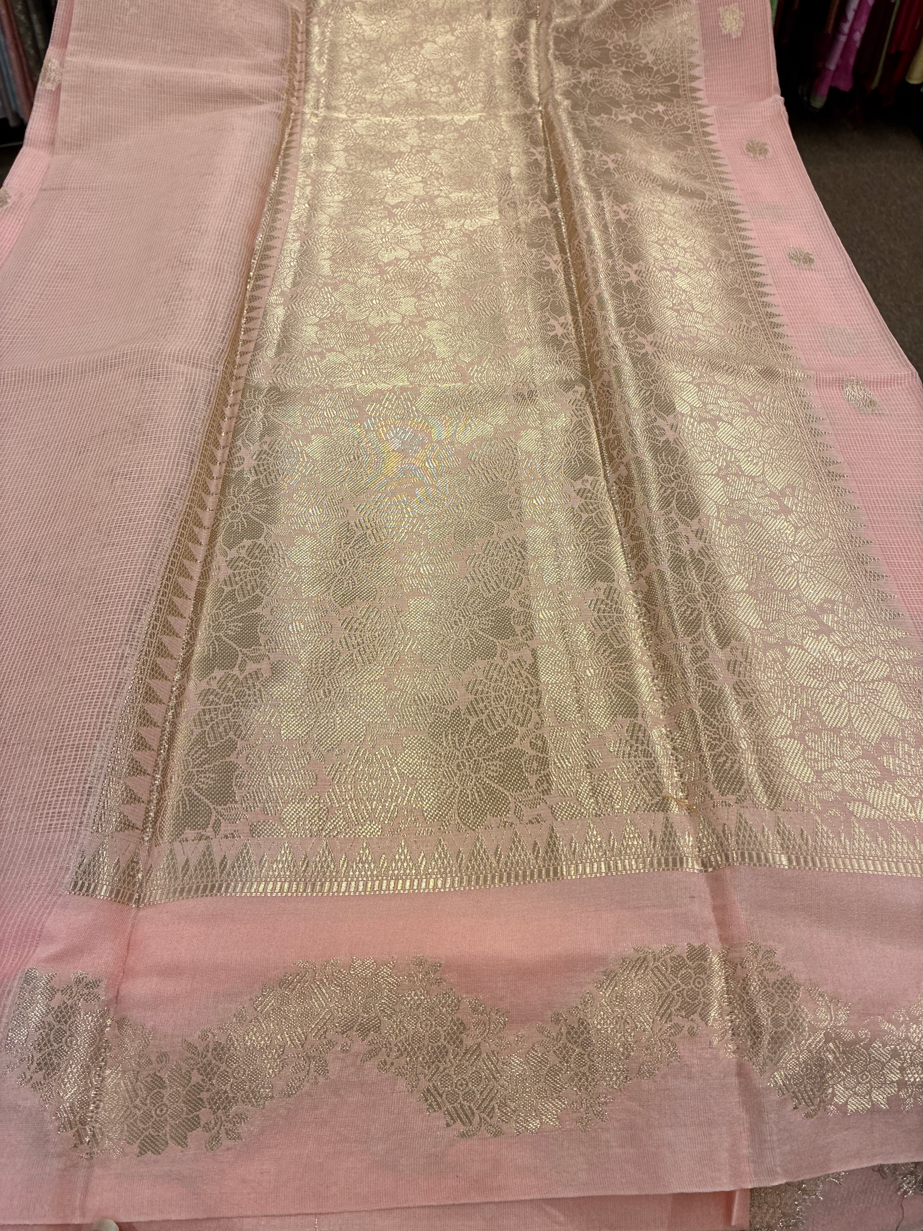 Kota Peach saree with Satin border