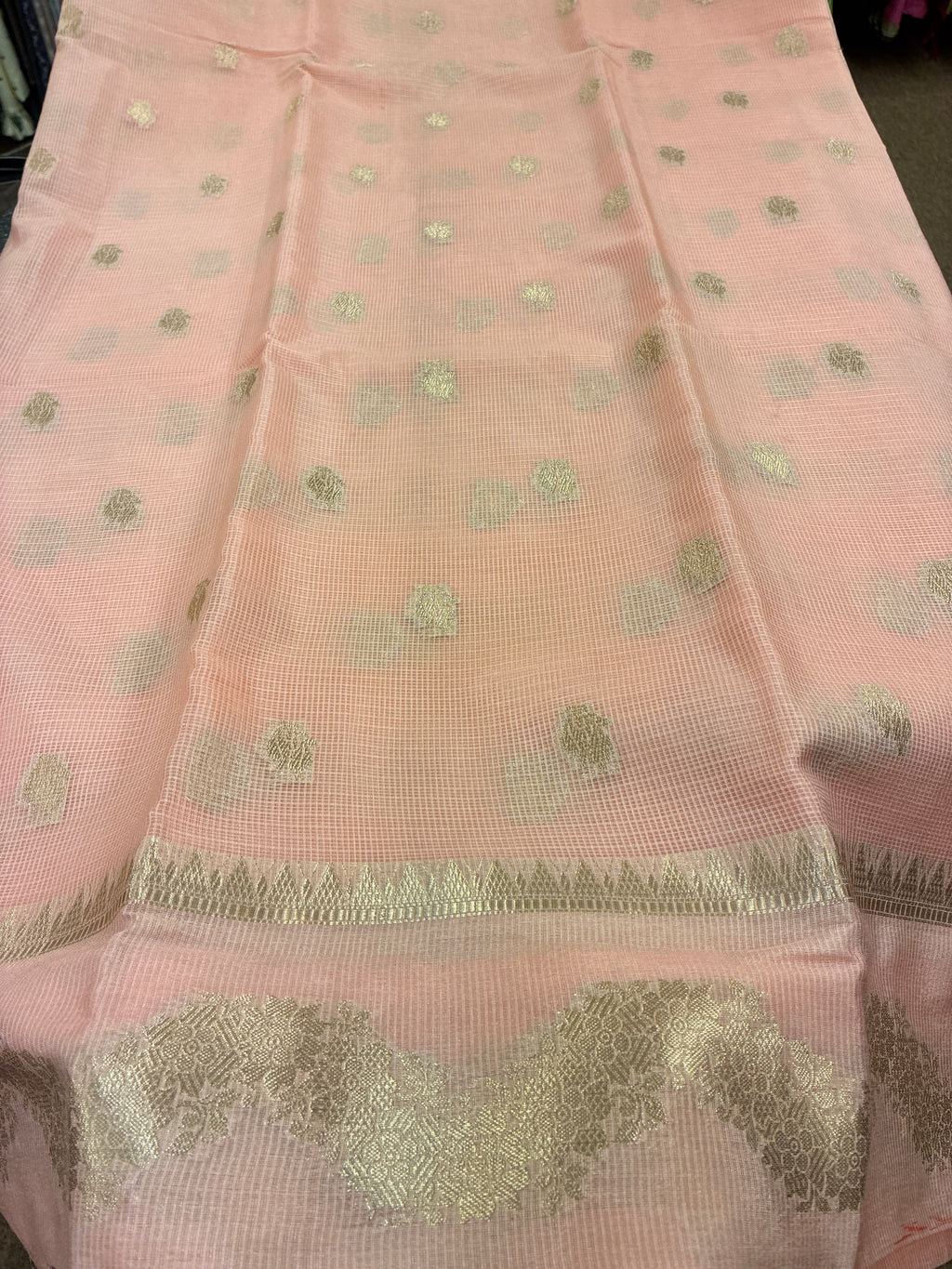Kota Peach saree with Satin border