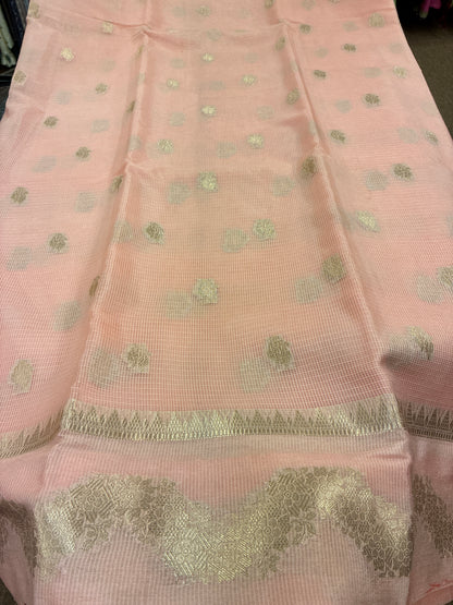 Kota Peach saree with Satin border