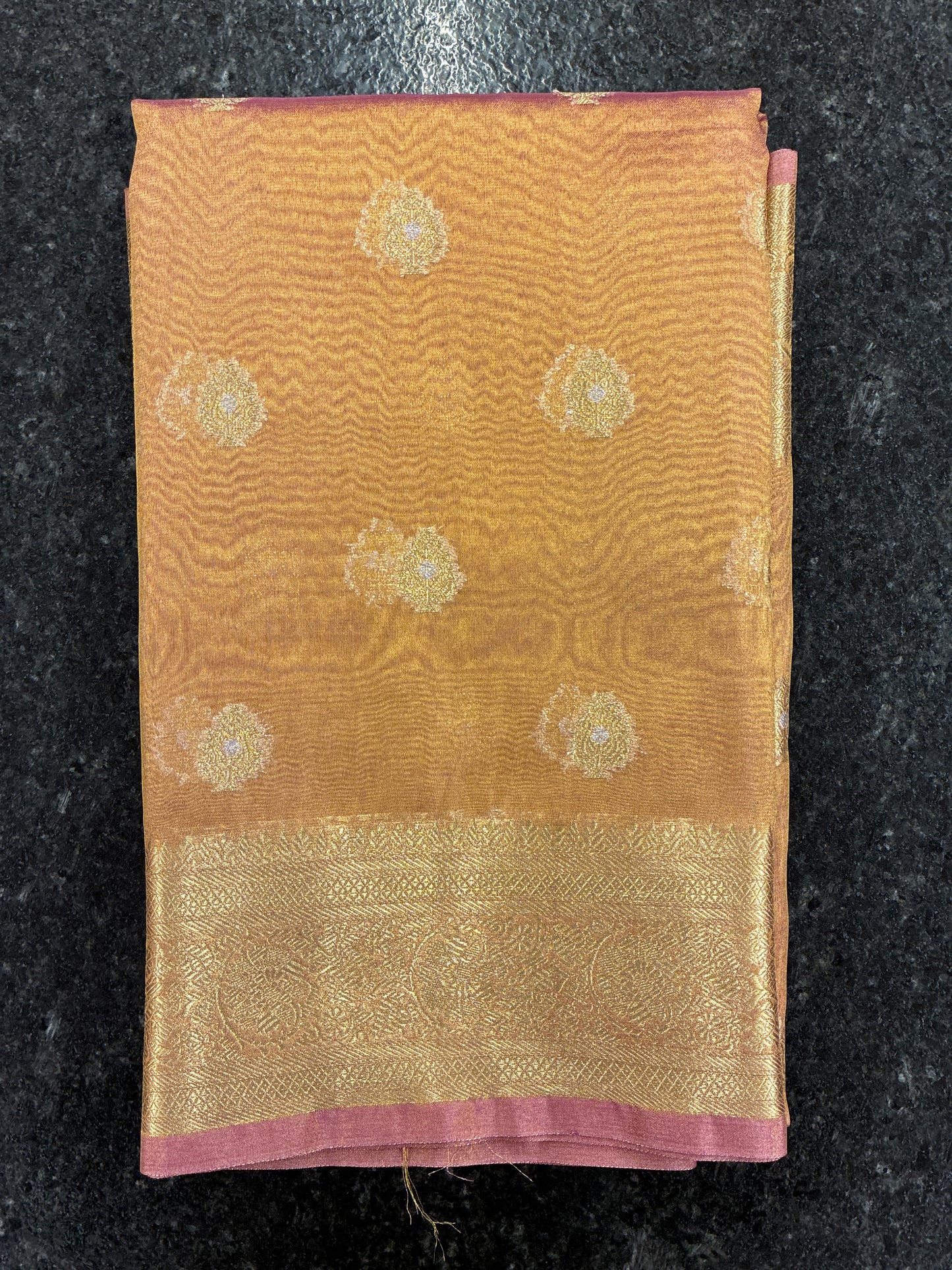Glam tissue saree with Meena buttas - Pink