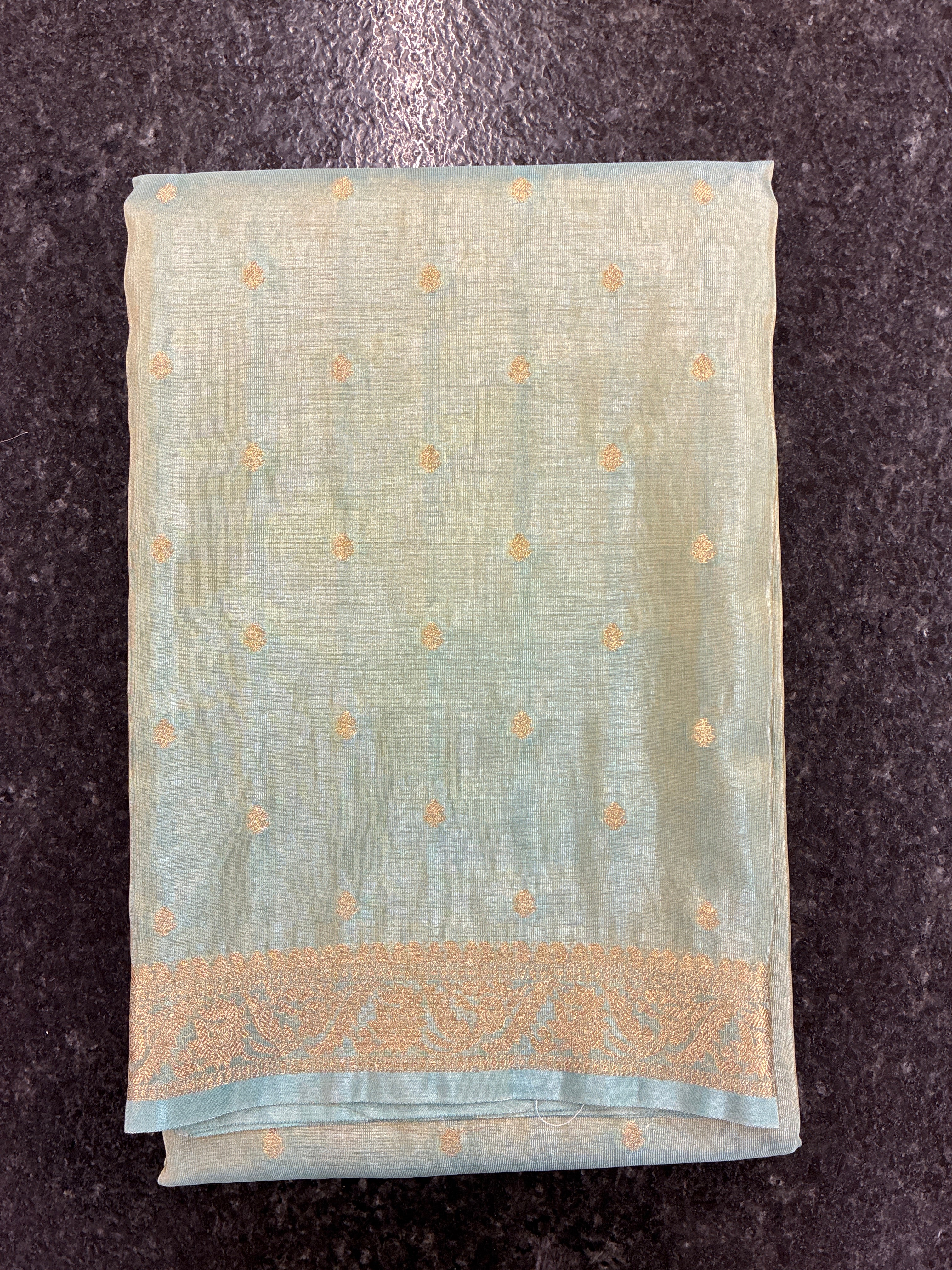 Tissue Silk woven traditional Banarasi saree - Sky Blue