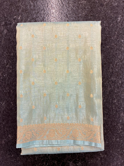 Tissue Silk woven traditional Banarasi saree - Sky Blue