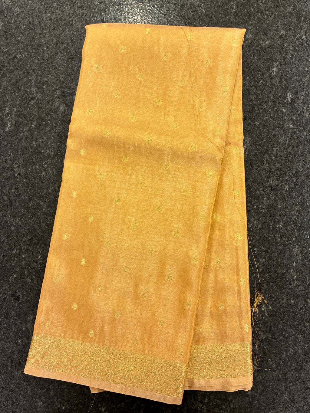 Tissue Silk woven traditional Banarasi saree - Light Peach