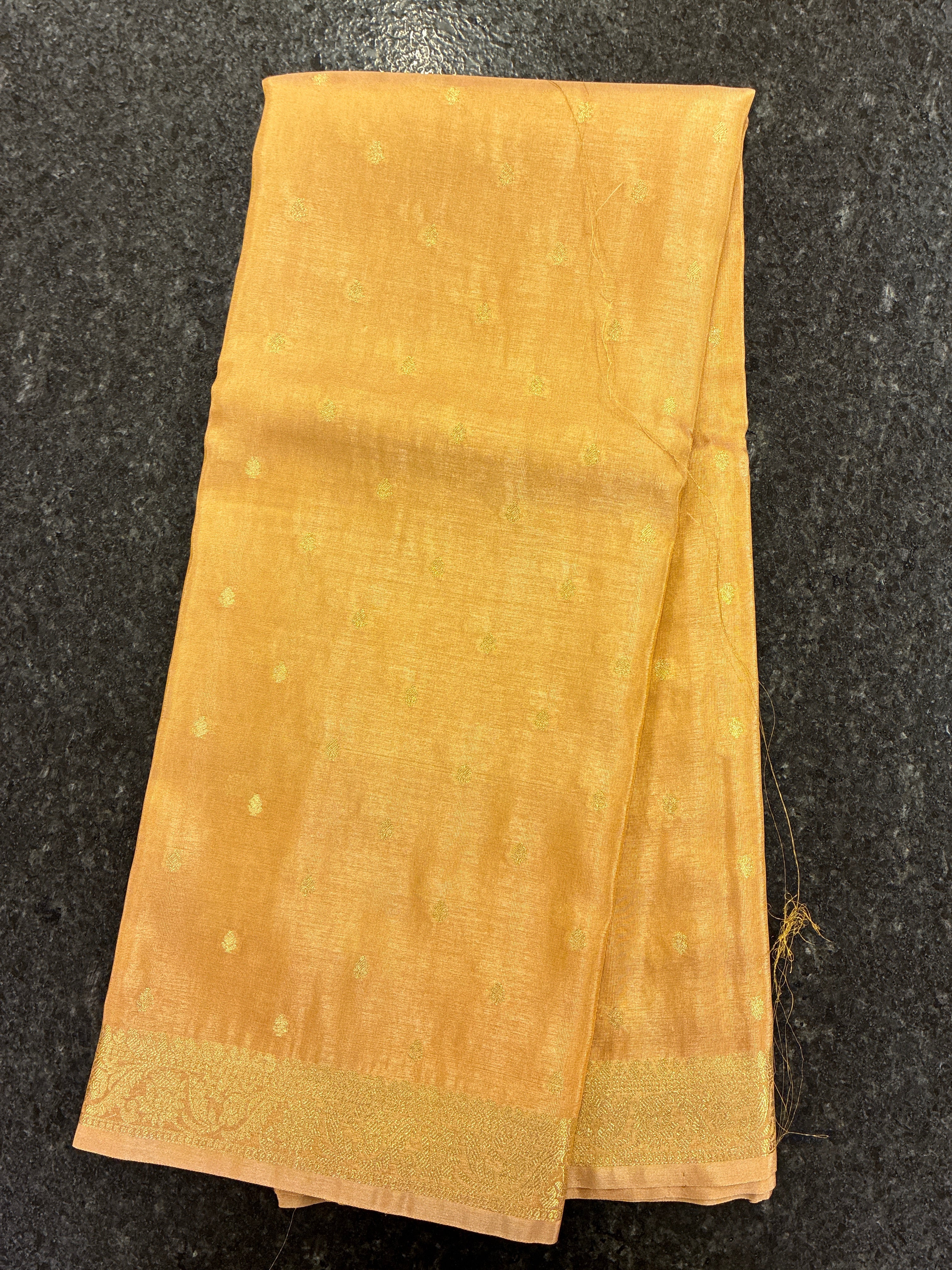 Tissue Silk woven traditional Banarasi saree - Light Peach