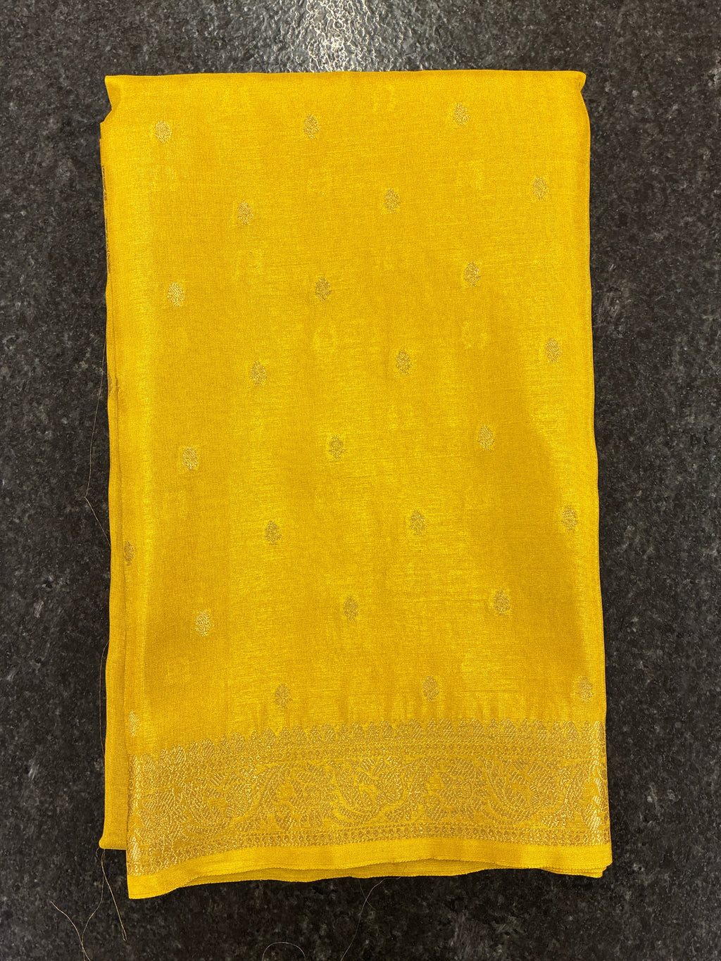 Tissue Silk woven traditional Banarasi saree - Yellow