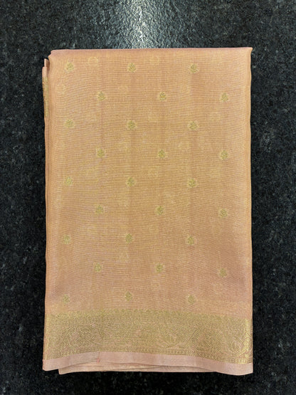 Tissue Silk woven traditional Banarasi saree - Baby Pink