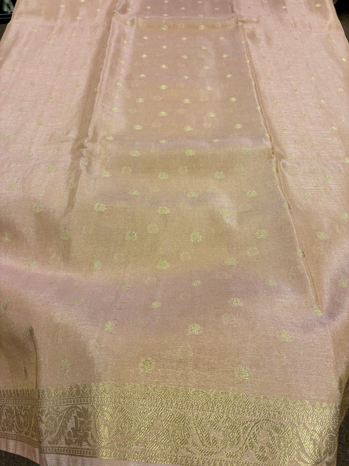 Tissue Silk woven traditional Banarasi saree - Baby Pink