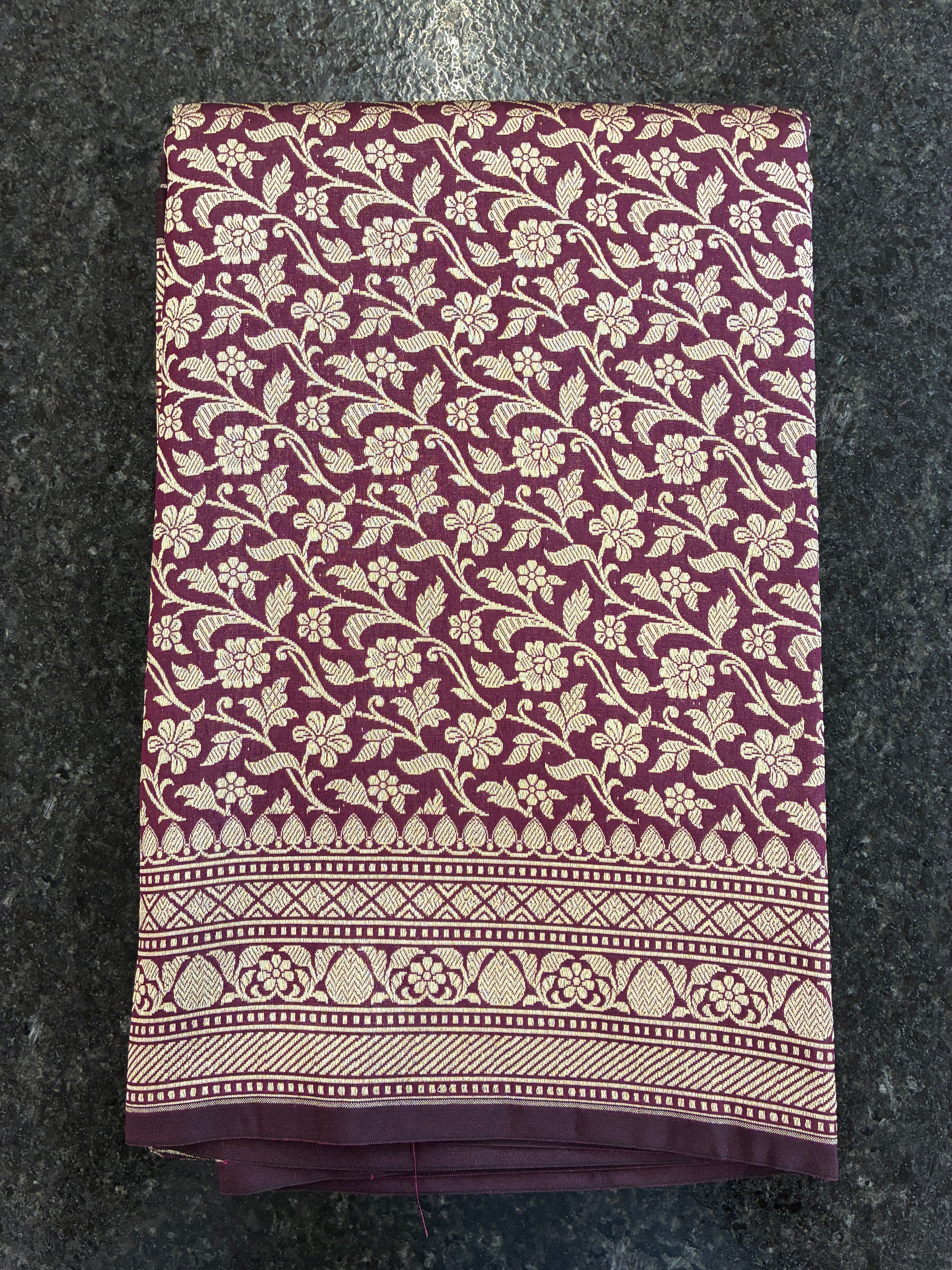 Handloom Katan Silk saree - Brown