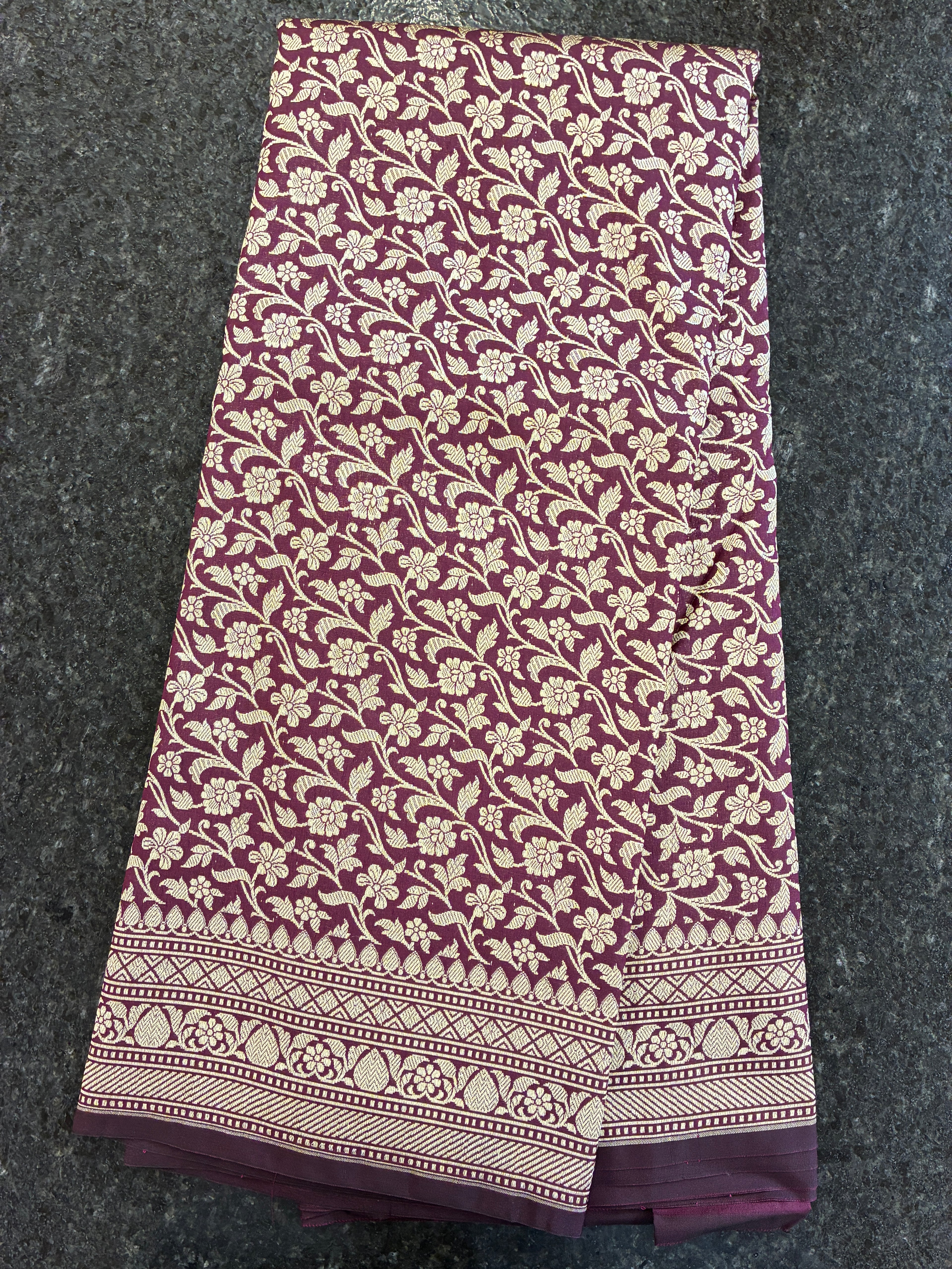 Handloom Katan Silk saree - Brown