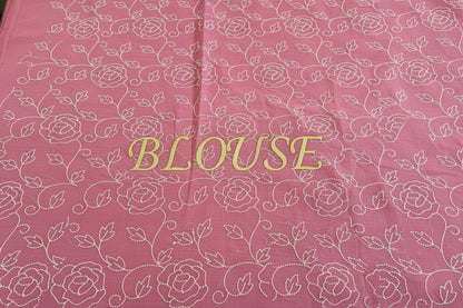 Soft Kota embroidery saree - Baby Pink