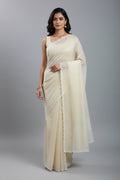 Soft Kota embroidery saree - Pastel yellow