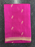 Simple semi silk saree with small border - Dark Magenta