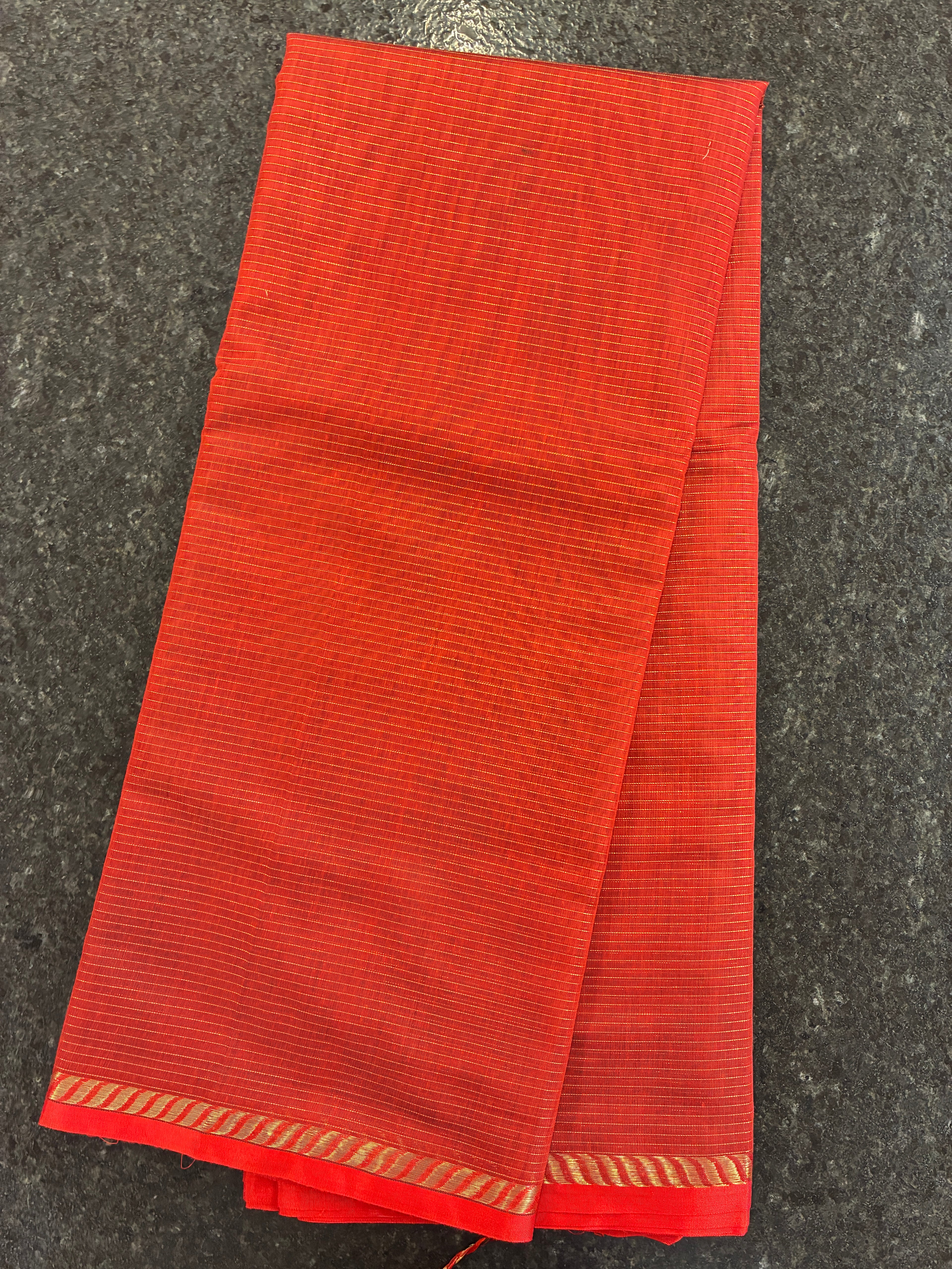 Cotton silk saree - Red
