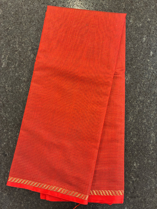 Cotton silk saree - Red