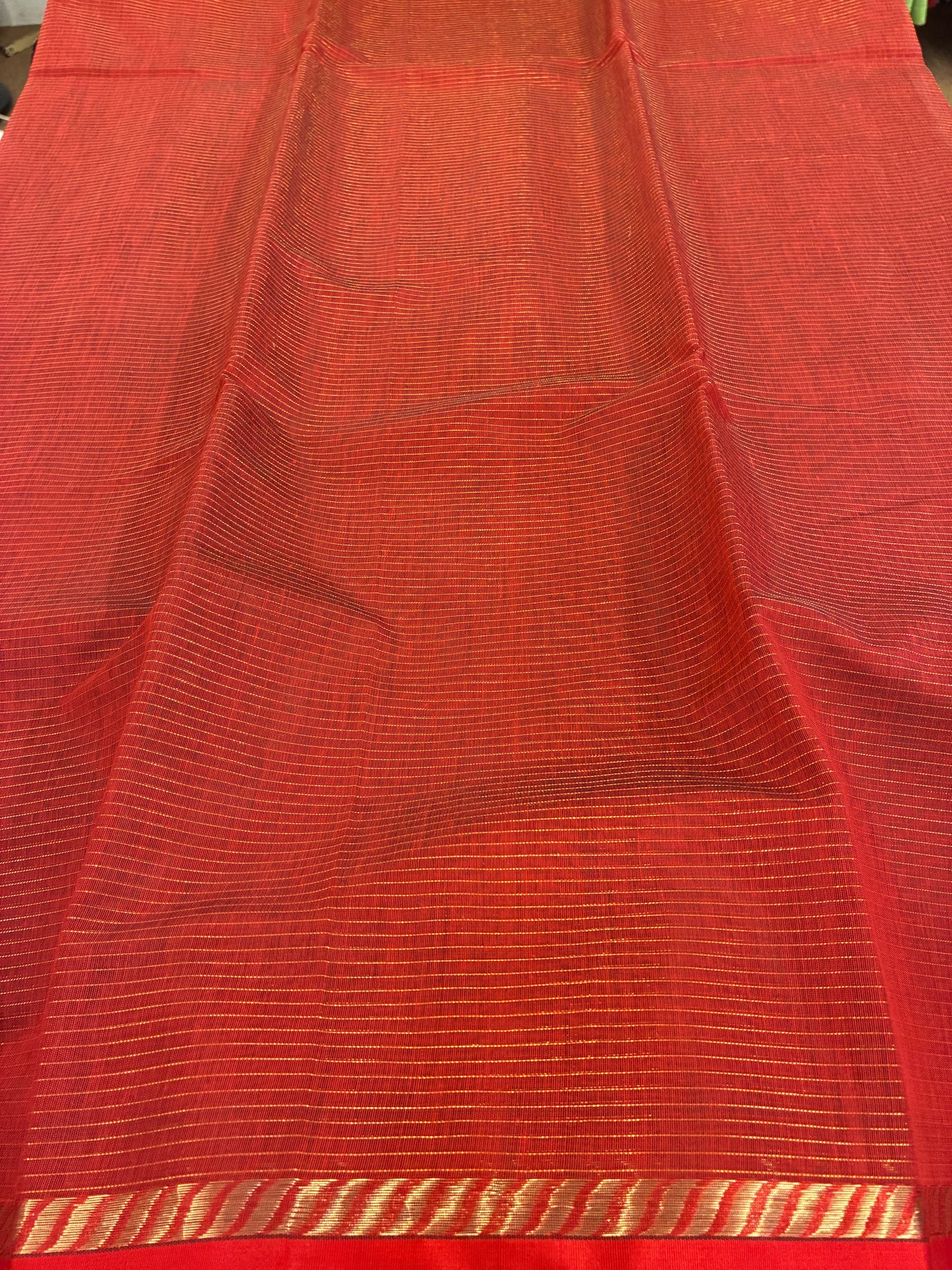 Cotton silk saree - Red