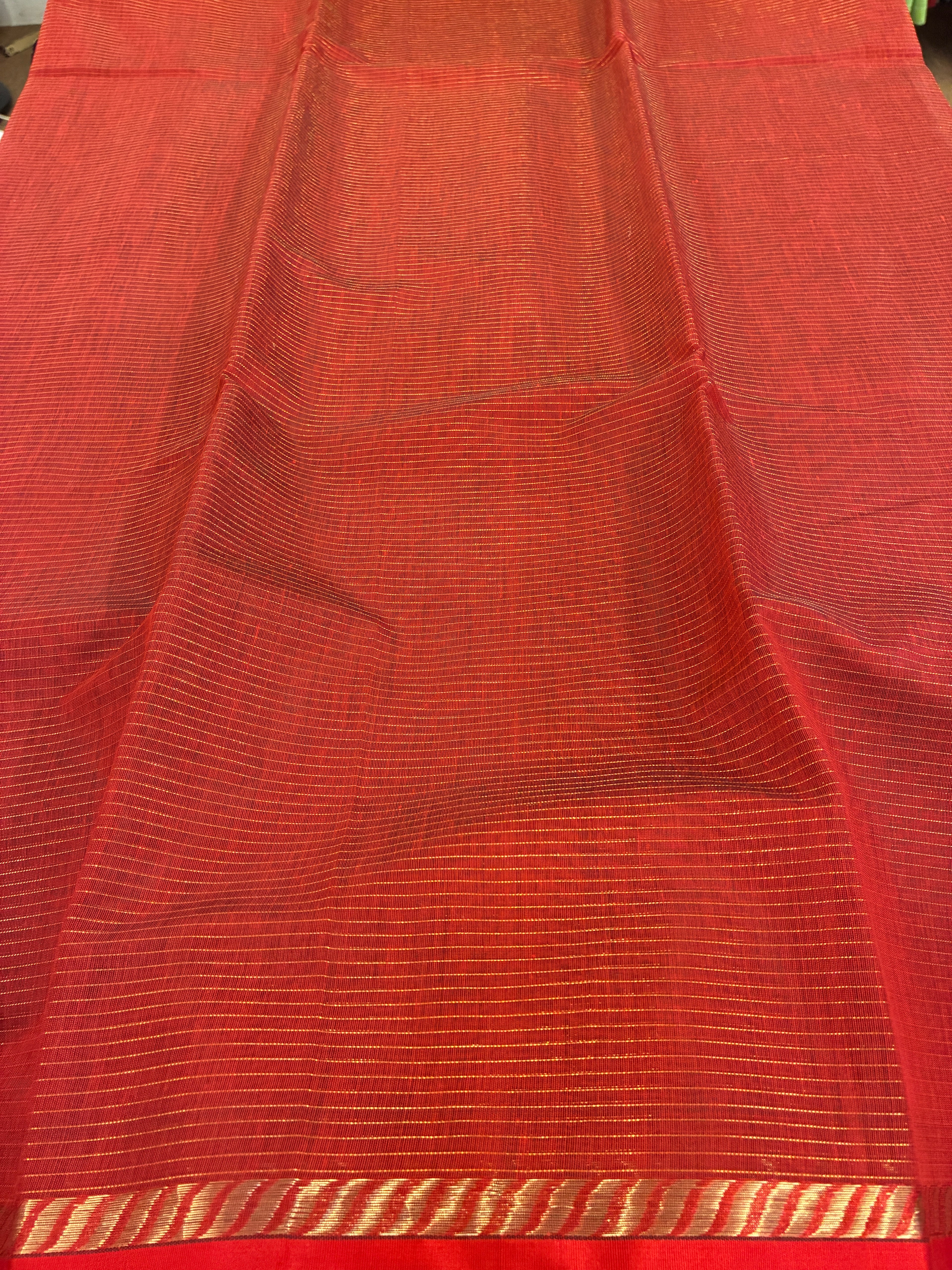 Cotton silk saree - Red