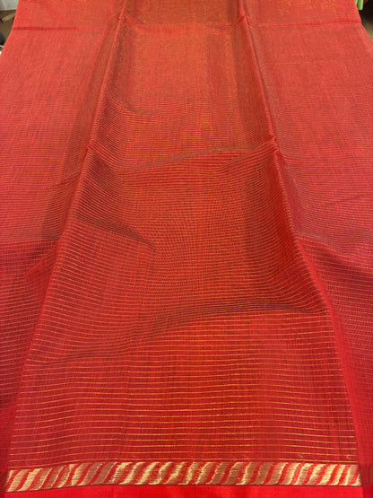 Cotton silk saree - Red