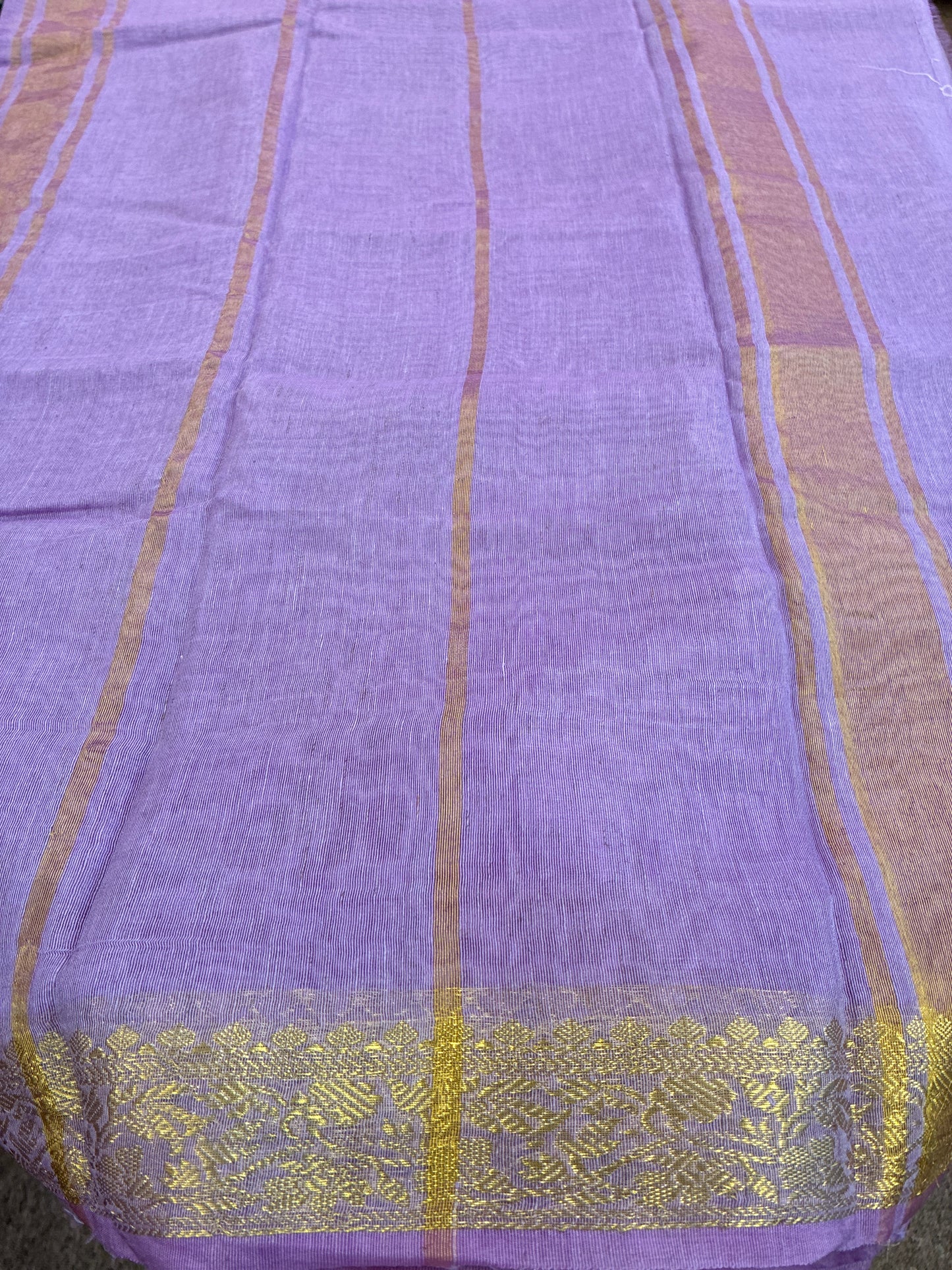Linen Saree - Lavender