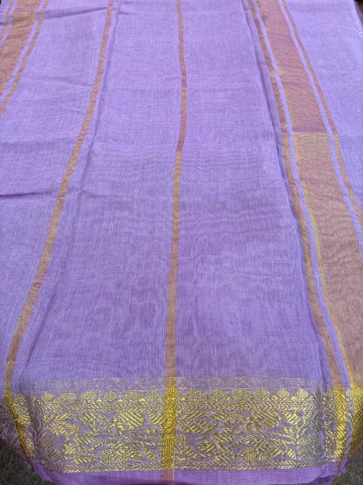 Linen Saree - Lavender