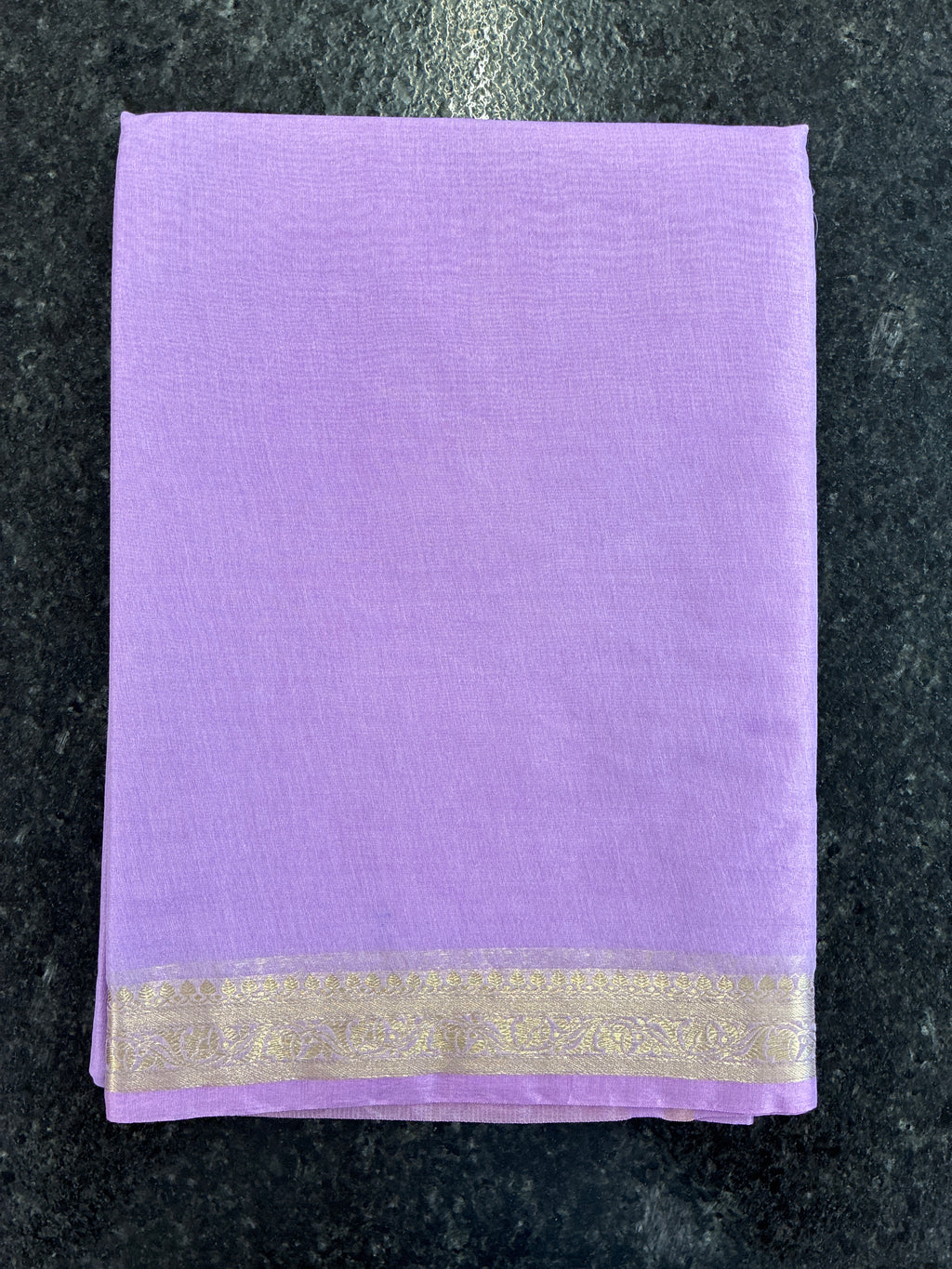 Pure Chanderi Cotton Saree - Lavender