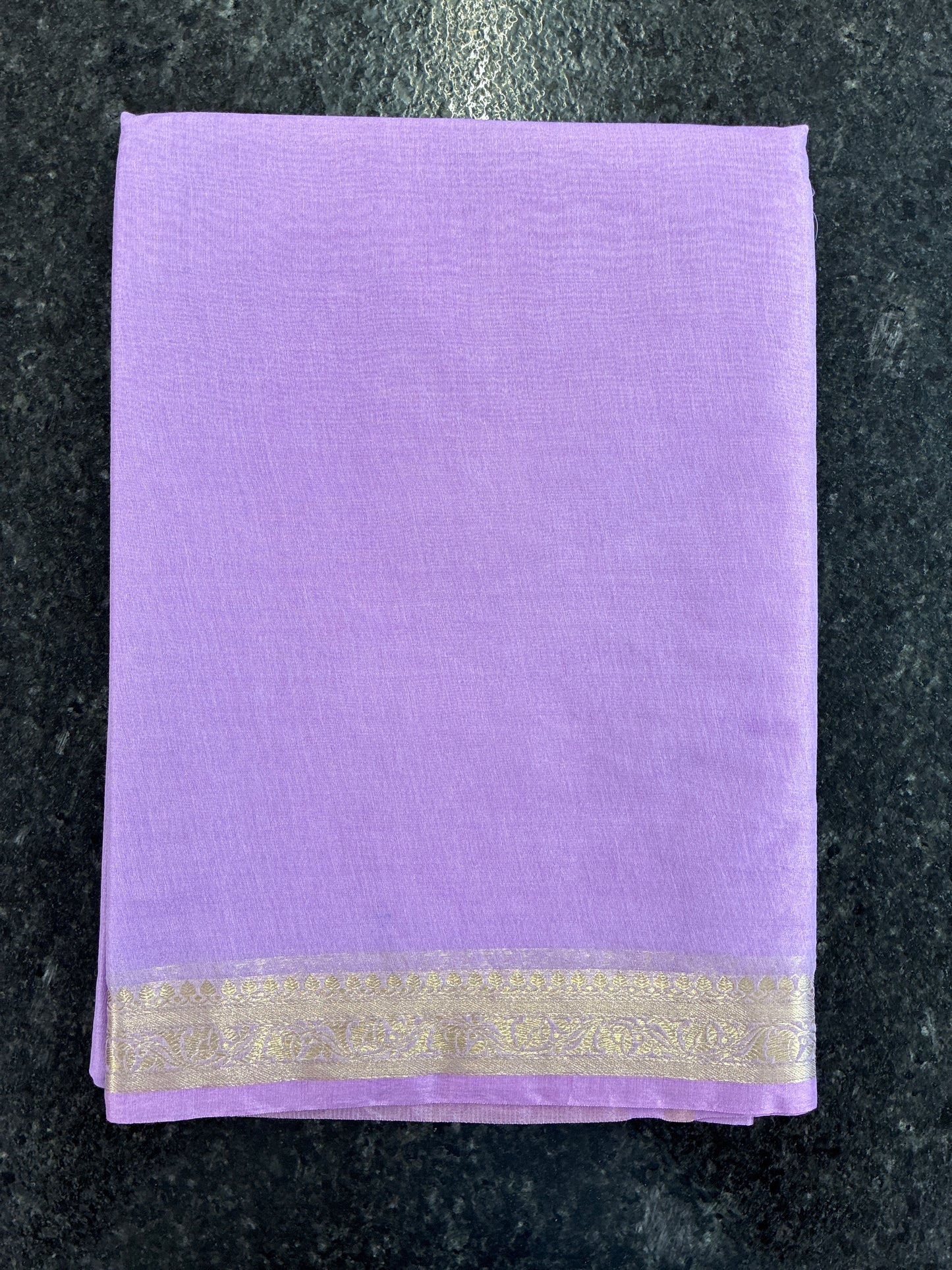 Pure Chanderi Cotton Saree - Lavender