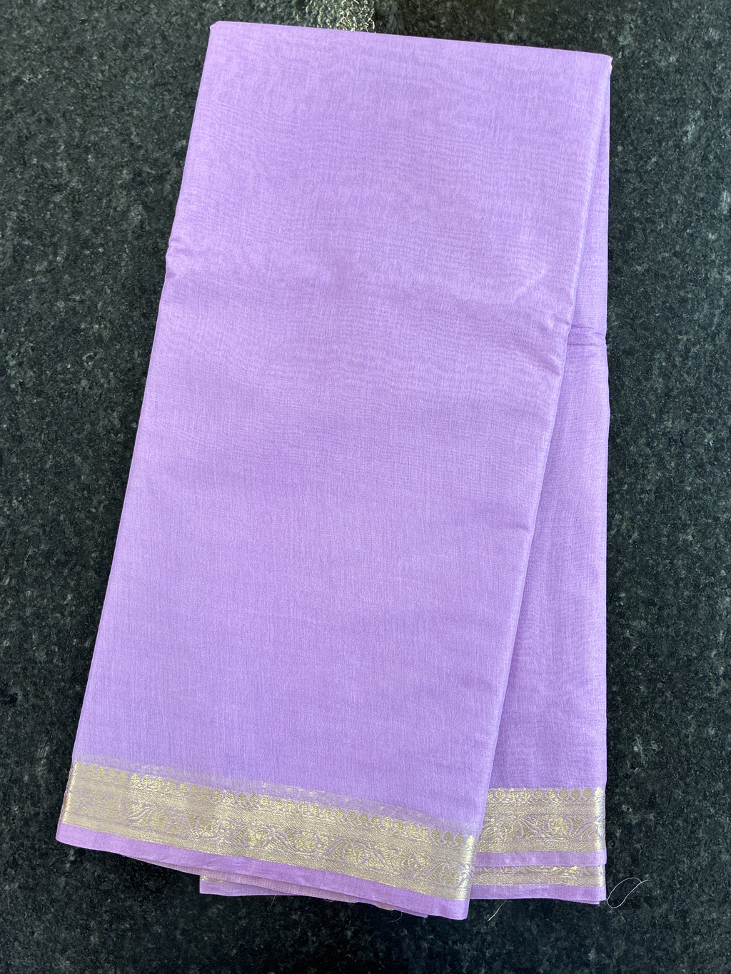 Pure Chanderi Cotton Saree - Lavender