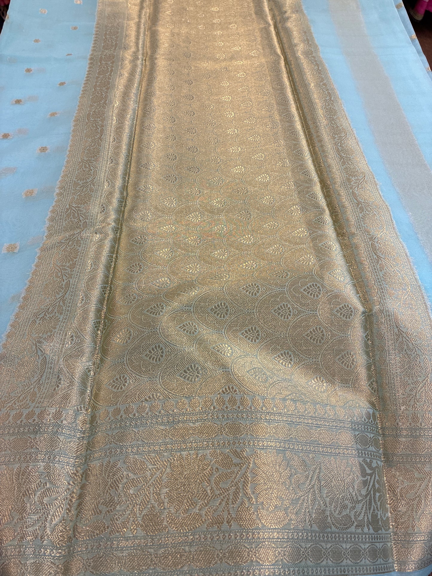 Banarasi Organza saree - Sky Blue