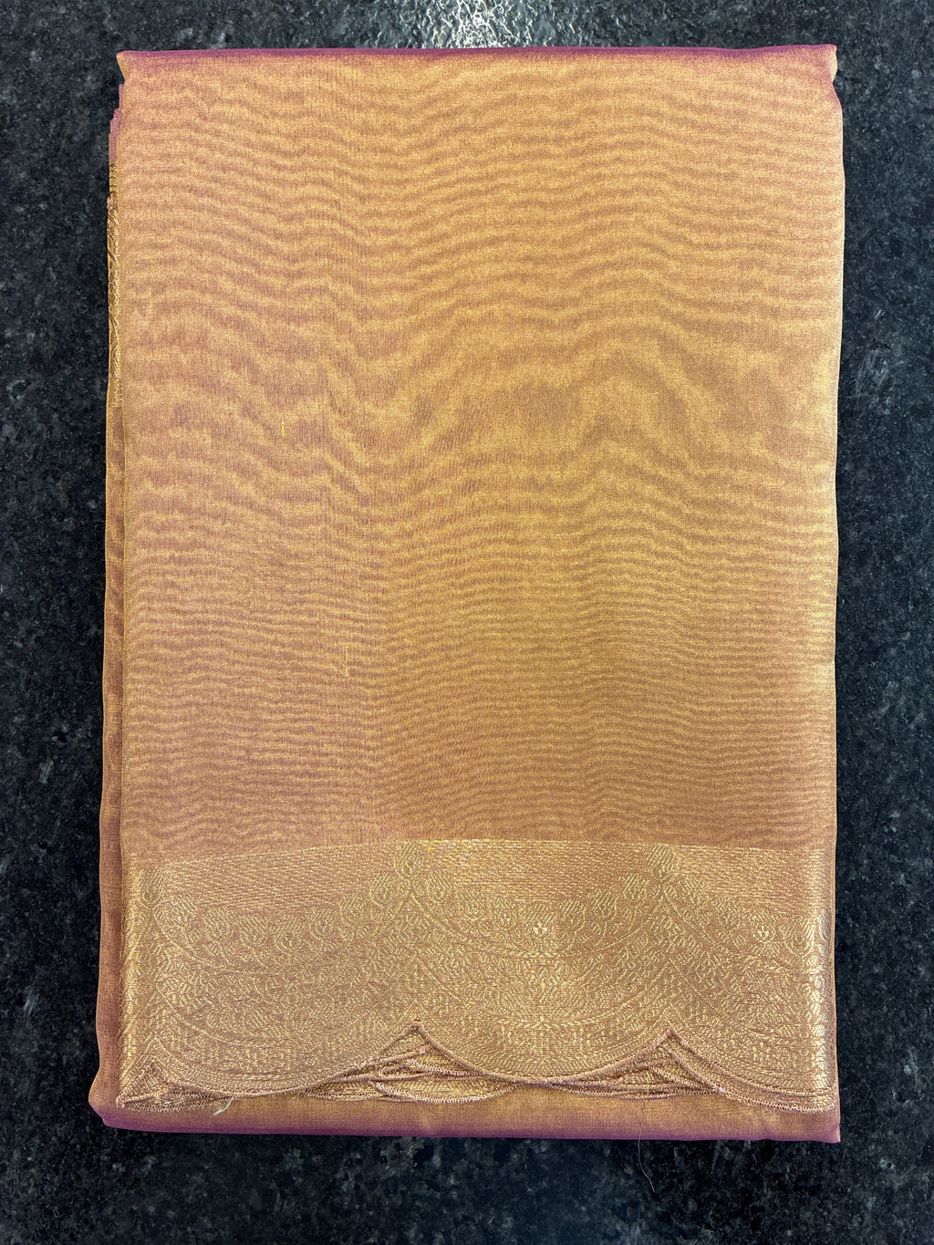 Glam tissue saree with Scallop - Pink