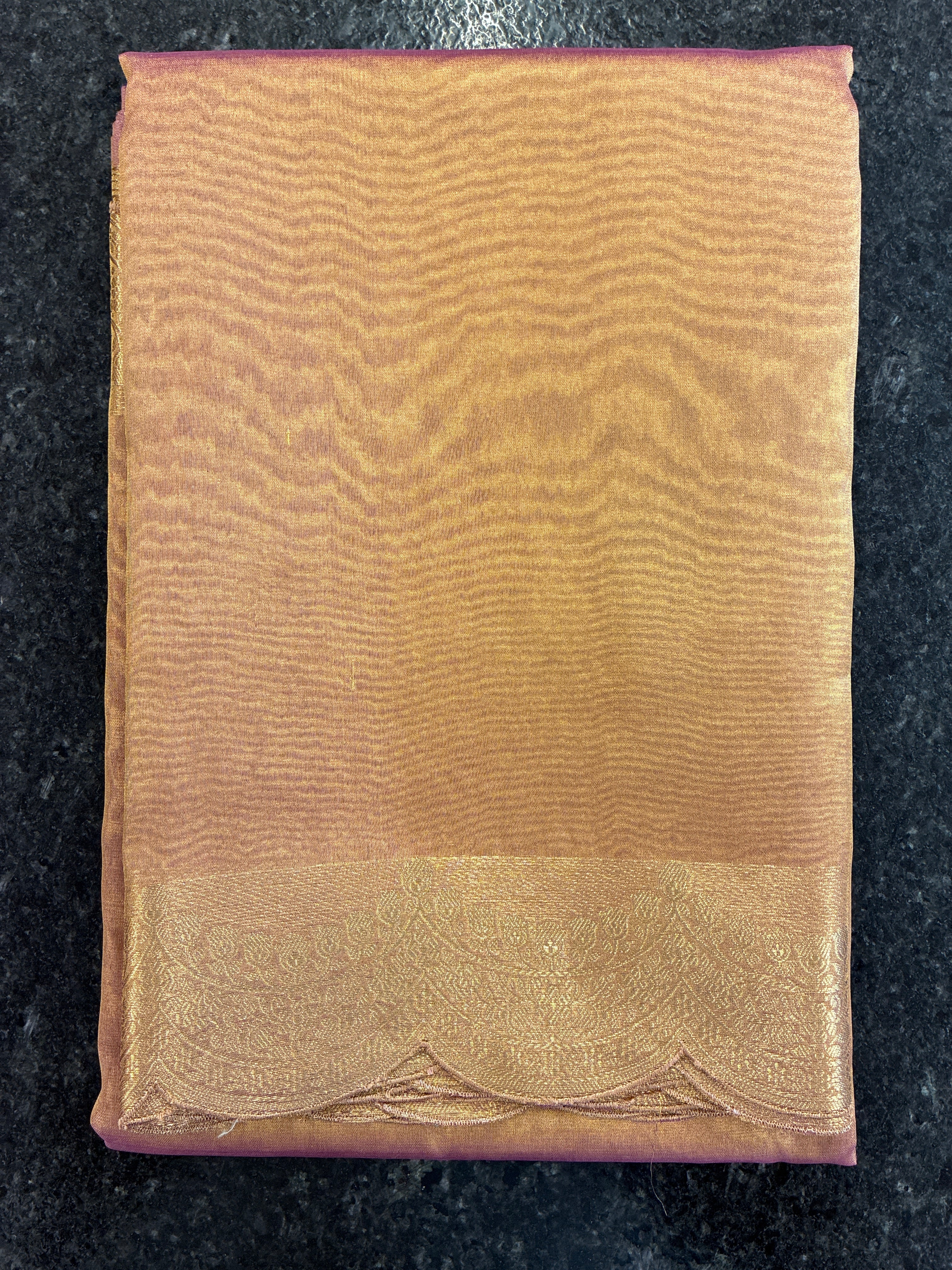 Glam tissue saree with Scallop - Pink