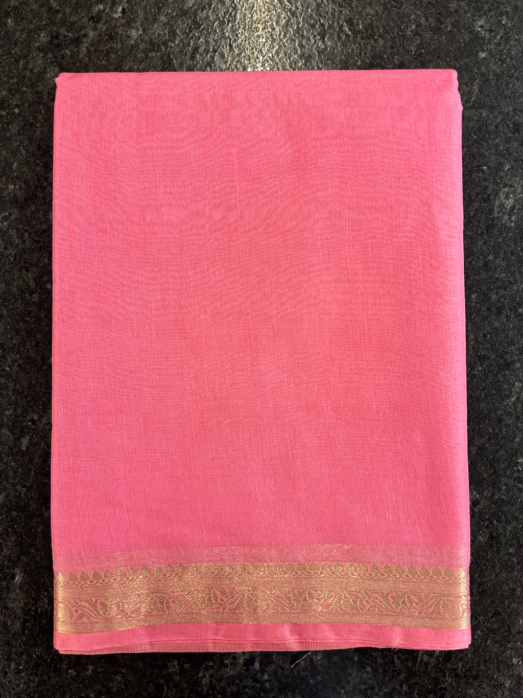 Pure Chanderi Cotton Saree - Pink