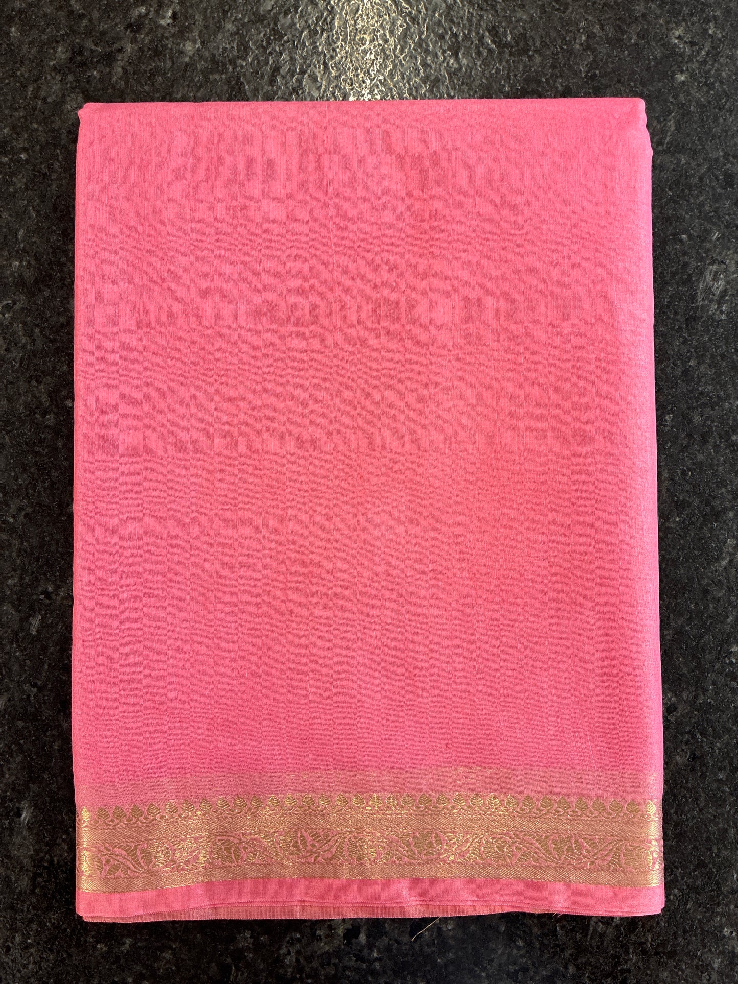 Pure Chanderi Cotton Saree - Pink