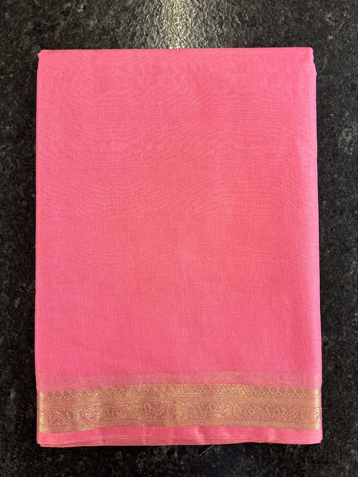 Pure Chanderi Cotton Saree - Pink