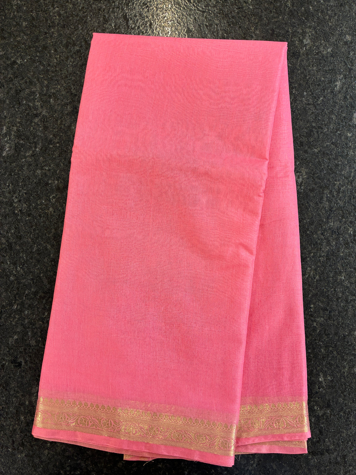 Pure Chanderi Cotton Saree - Pink