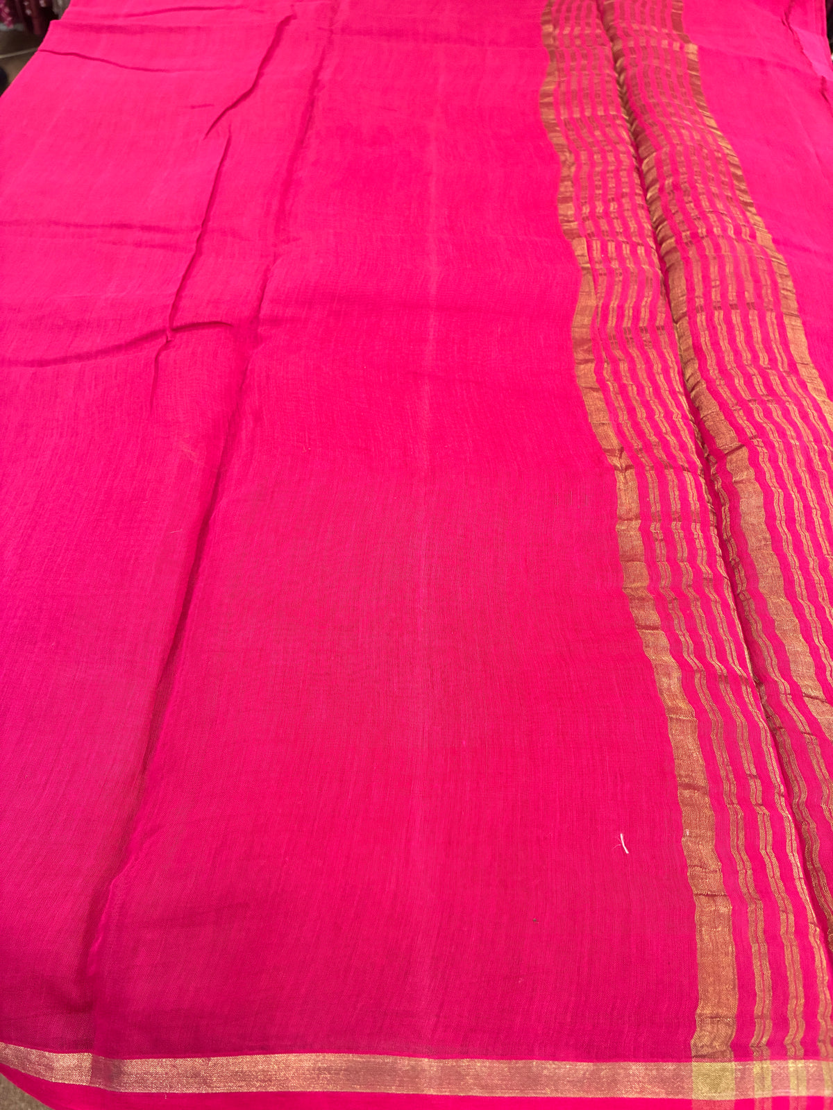 Pure Chanderi Cotton handloom saree - Pink