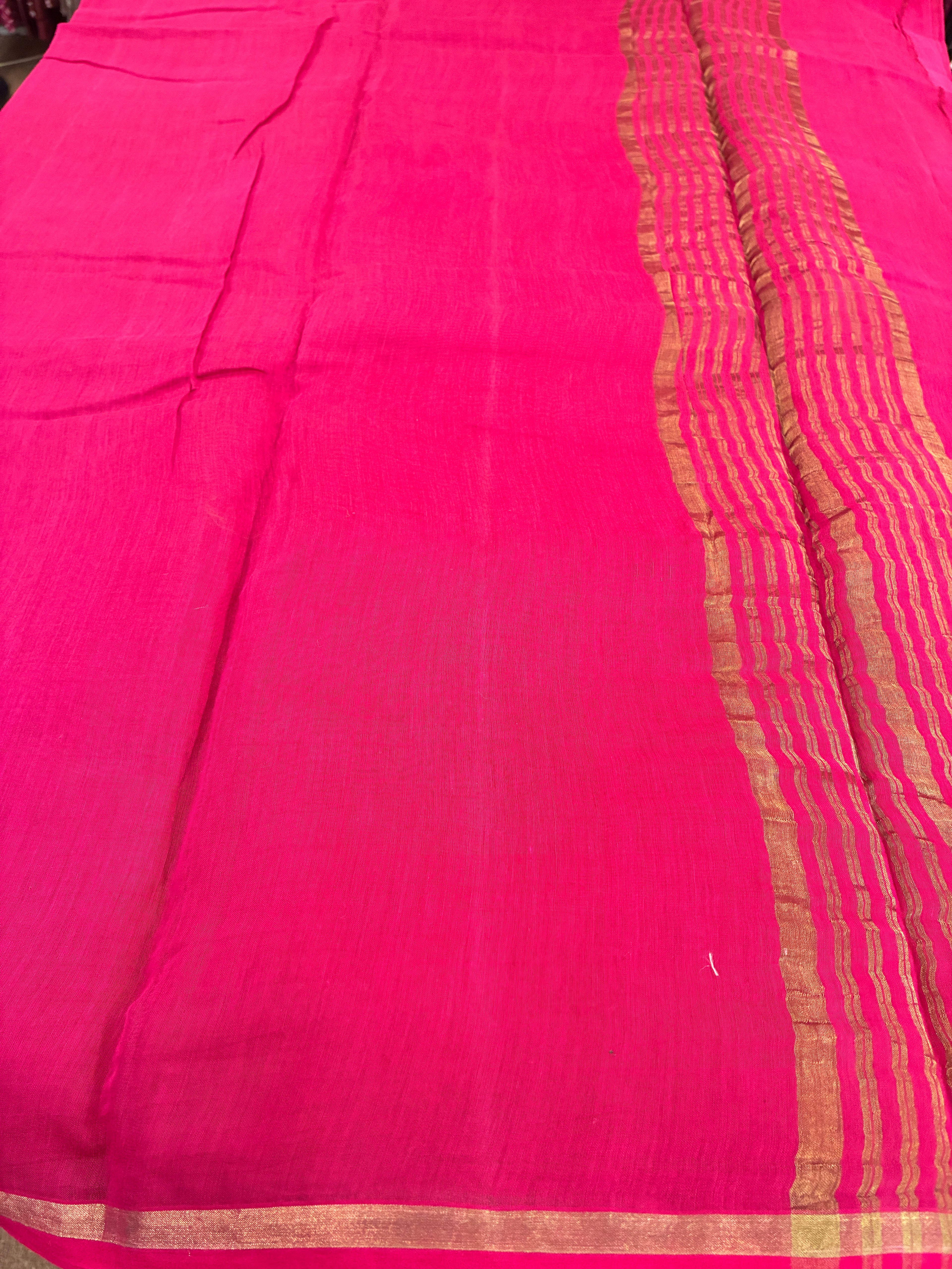 Pure Chanderi Cotton handloom saree - Pink