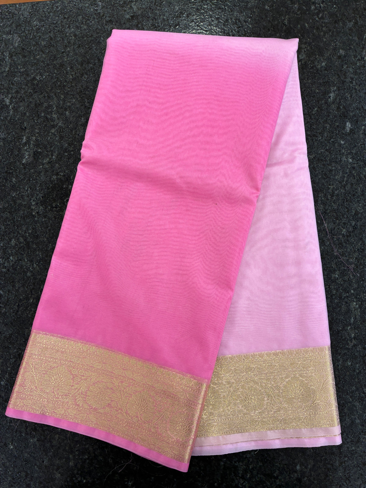 Ombre Banarasi Saree - Light and Dark Pink